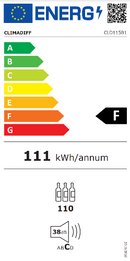 Climadiff - 110 Bottle Dual Zone Wine Cooler - CLD115B1
