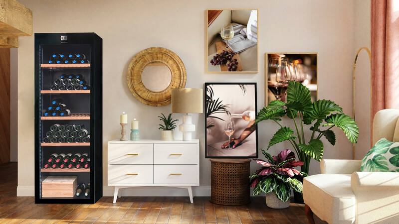 Avintage - 294 Bottle Multi Zone Freestanding Wine Cabinet - DIVA300