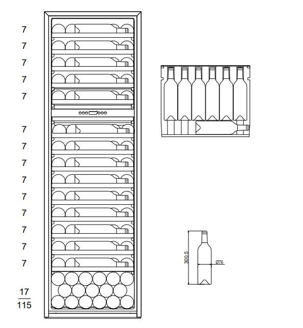 mQuvée - WineKeeper 112D Panel Ready Push/Pull Wine Fridge