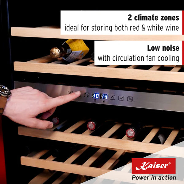 Kaiser K64750AD | 46 Bottle Dual Zone Wine Fridge