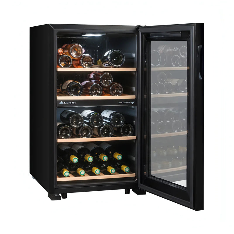 La Sommeliere - 50 Bottle Dual Zone Wine Cooler - LS51.2ZBLACK