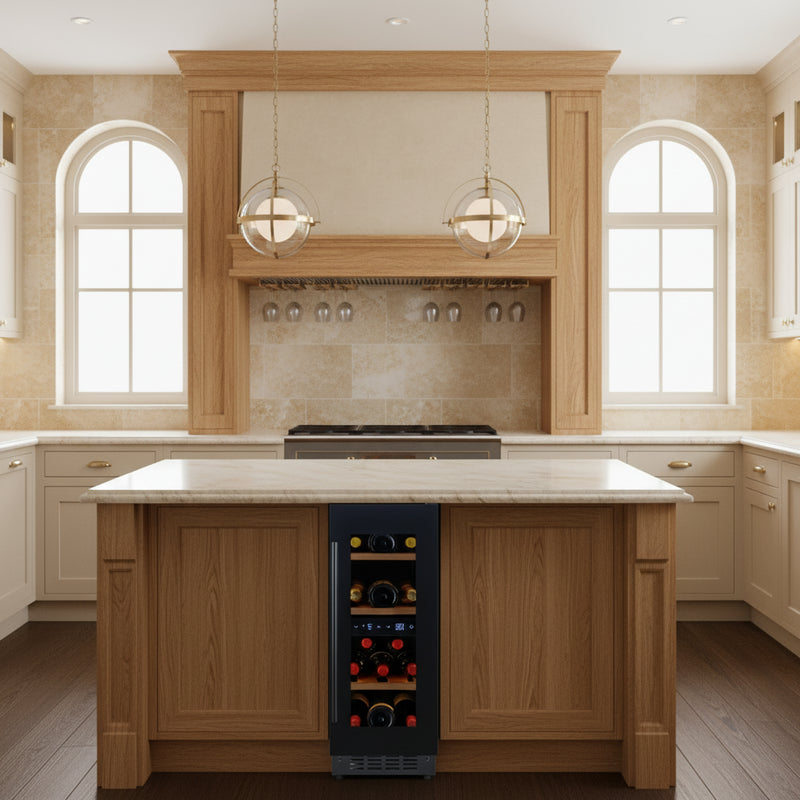 CELLA - 18 Bottle Dual Zone Wine Fridge - W18D-BH