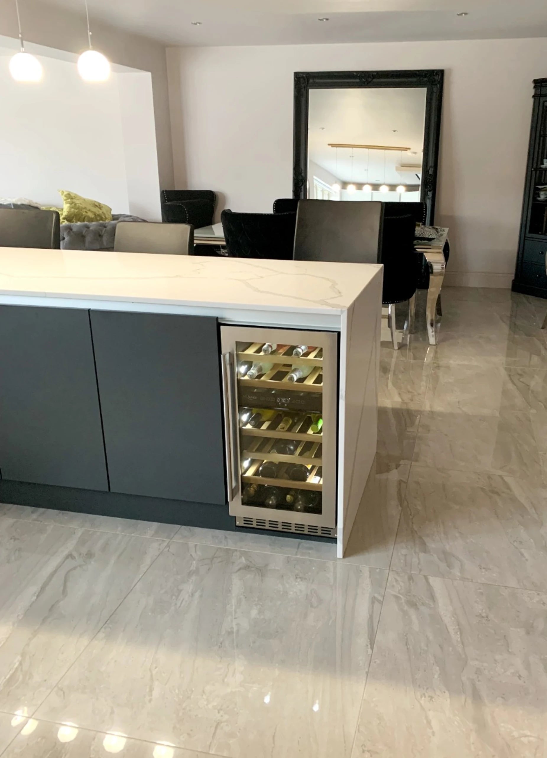 mQuvée - WineCave 700 40D Stainless Dual Zone Wine Fridge