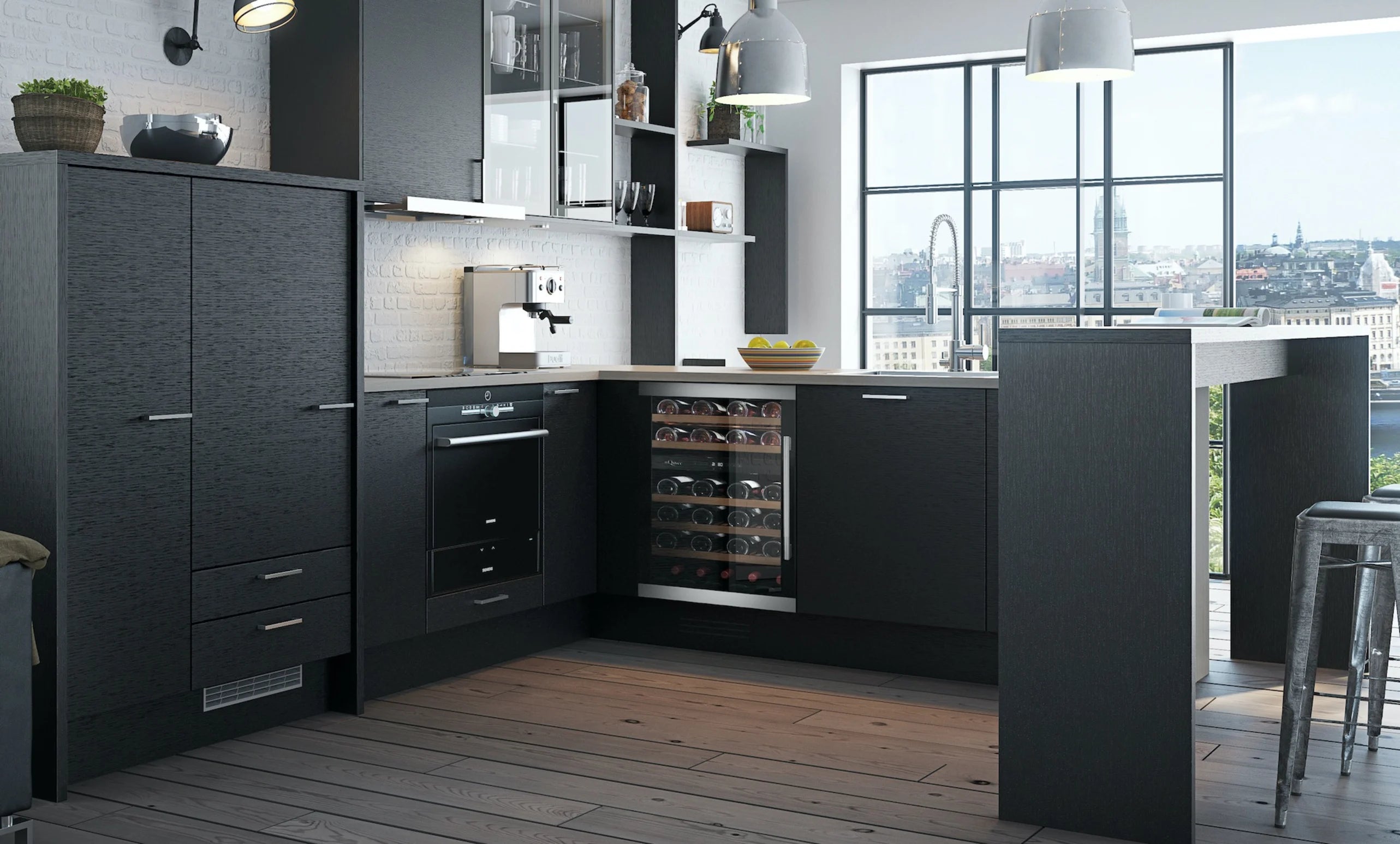 mQuvée - WineCave 700 50D Modern Dual Zone Wine Fridge