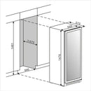 mQuvée - Velvet 100 Glass 142 Bottle Single Zone Wine Cabinet