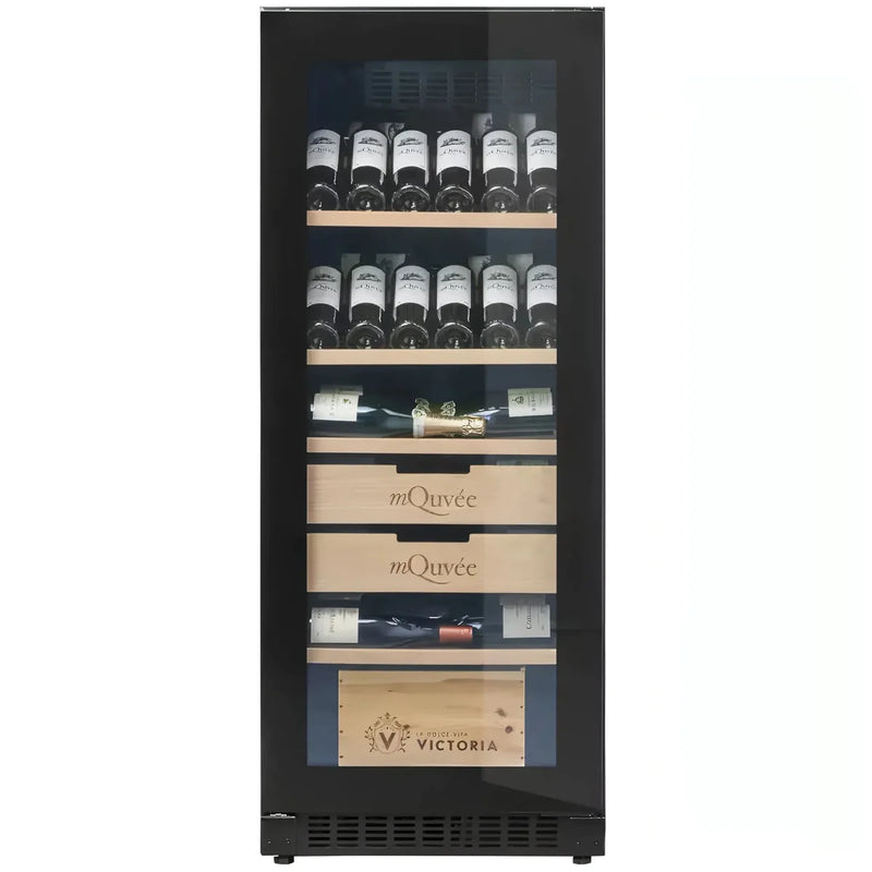 mQuvée - Velvet 100 Glass 142 Bottle Single Zone Wine Cabinet