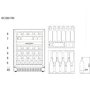 mQuvée - WineCave 780 60D Anthracite Black Dual Zone Wine Fridge