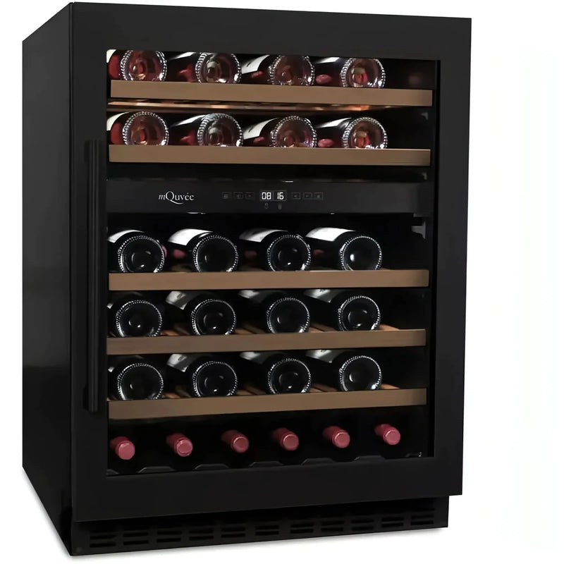 mQuvée - WineCave 780 60D Anthracite Black Dual Zone Wine Fridge
