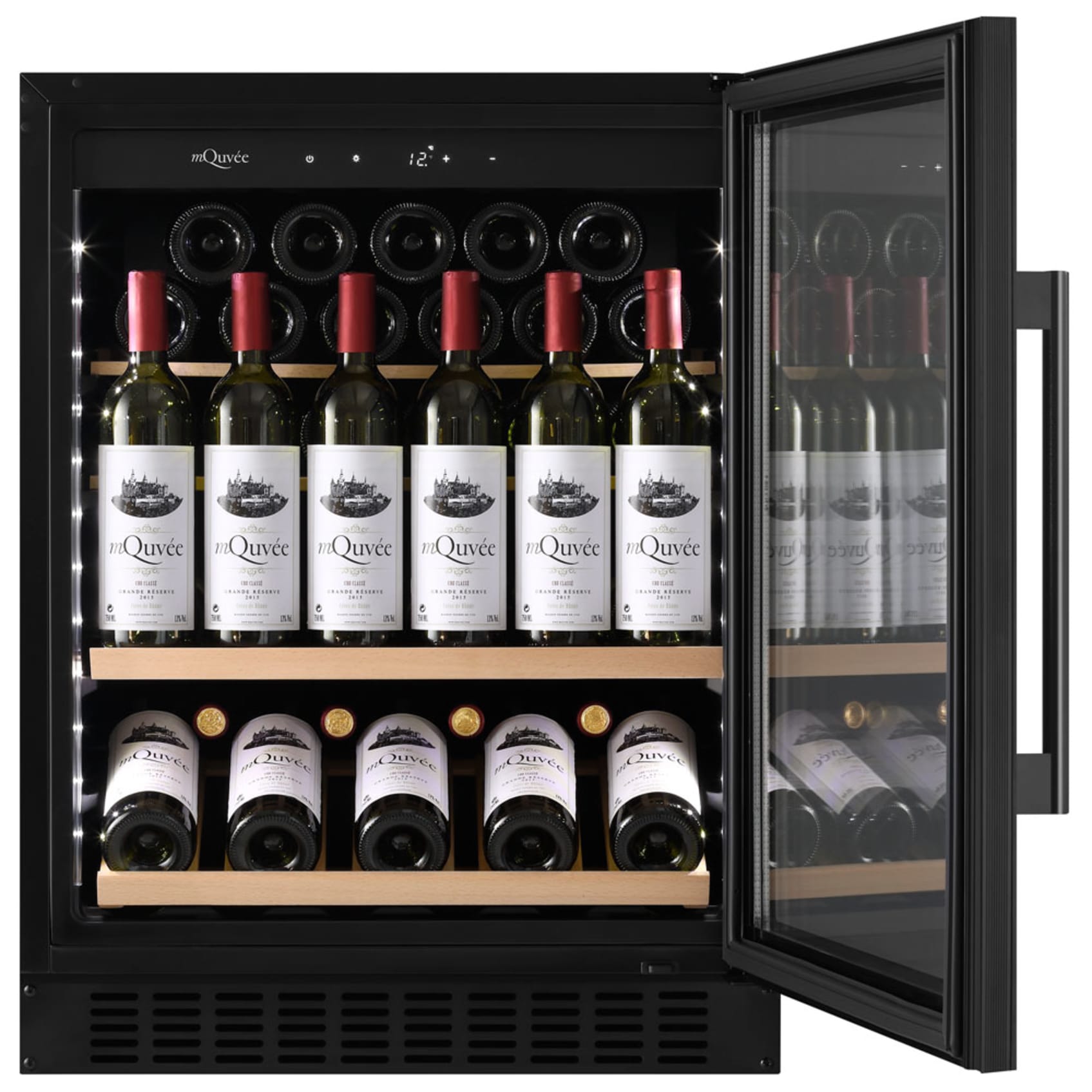 mQuvée - WineCave 700 60S Anthracite Black Single Zone Wine Fridge