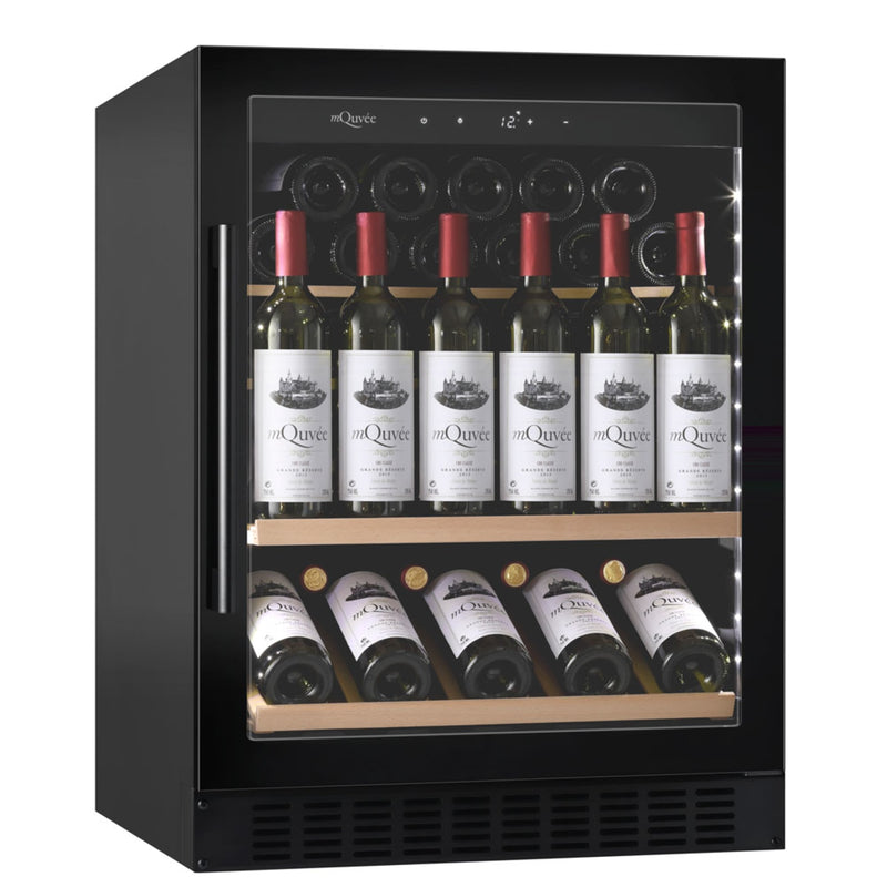 mQuvée - WineCave 700 60S Anthracite Black Single Zone Wine Fridge