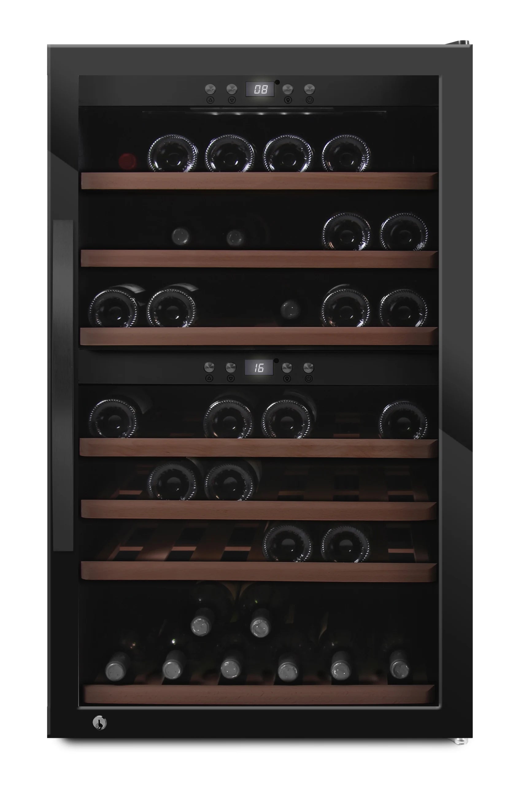 mQuvée - WineExpert 66 Black Dual Zone Wine Fridge
