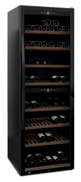Cave à Vin Indépendante WineExpert 180 – 180 Bouteilles, Deux Zones De Température, Acier Inox - 12