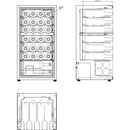 Cavin - Northern Collection 28 Black - Dual Zone Wine Fridge