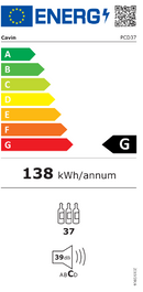 Cavin - Polar Collection 51 Black Dual Zone Wine Fridge