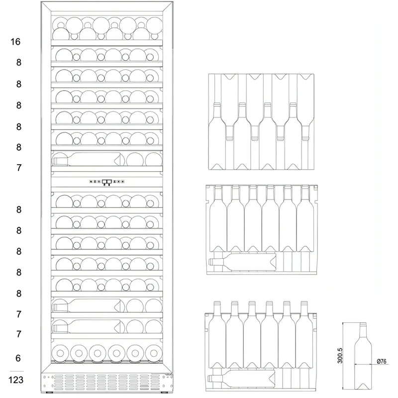 mQuvée - WineCave 187 Powder White Dual Zone Wine Fridge