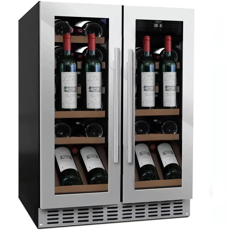 mQuvée - WineCave 60D2 Stainless Steel Dual Zone Wine Fridge