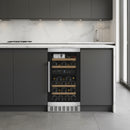 mQuvée - WineCave 700 40D Modern Dual Zone Wine Fridge