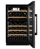 mQuvée - WineCave 800 50D Fullglass Black Dual Zone Wine Fridge