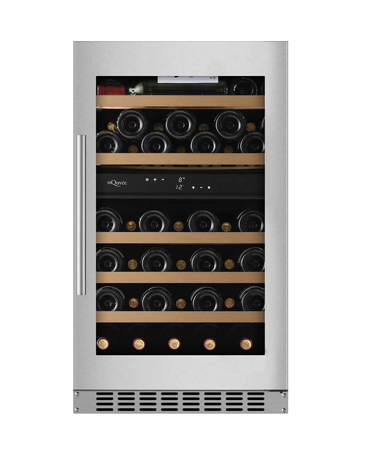 mQuvée - WineCave 800 50D Stainless Dual Zone Wine Fridge