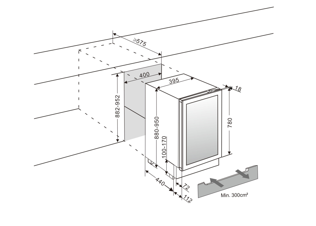 mQuvée - WineCave 780 40D Panel Ready Dual Zone Wine Fridge