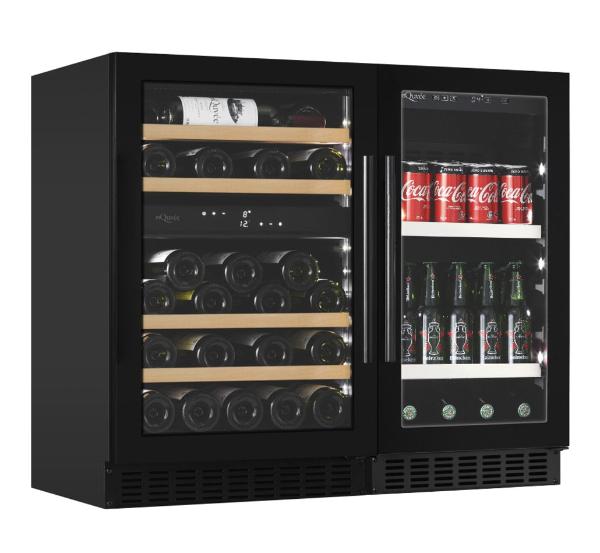 mQuvée - Undercounter Wine & Beer Fridge Combination - 90 Anthracite Black