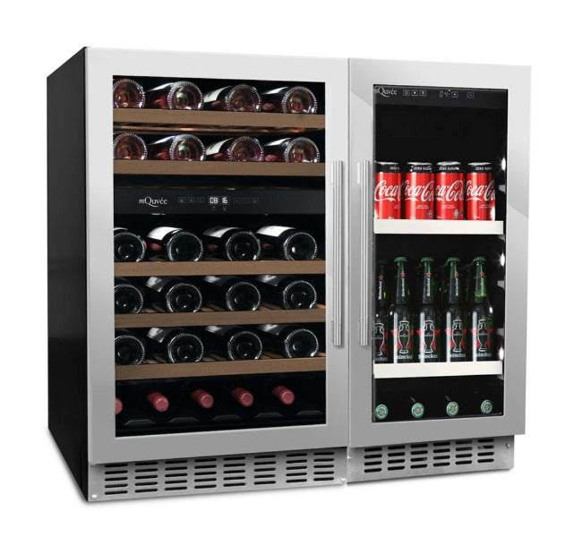 mQuvée - Undercounter Wine & Beer Fridge Combination - 90 Stainless