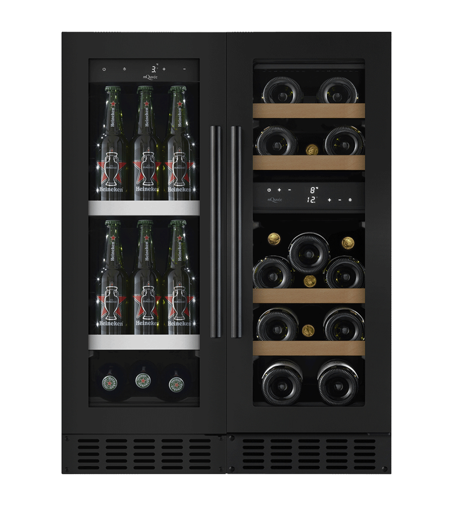 mQuvée - Undercounter Wine & Beer Fridge - 60 Anthracite Black