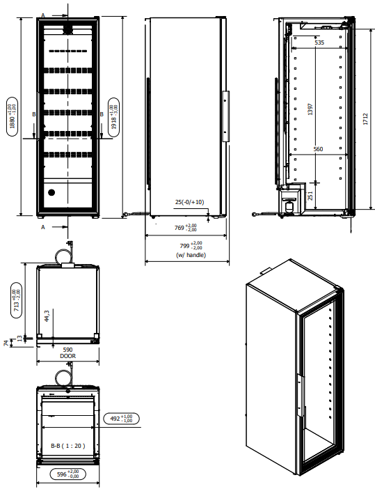 mQuvée - WineStore 800 Glass Wine Cabinet