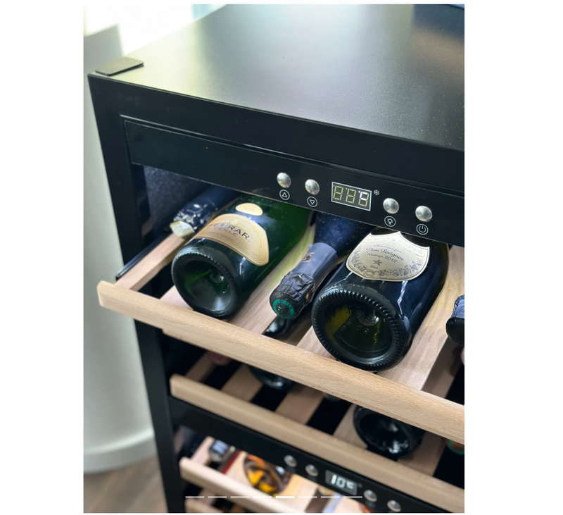 mQuvée - WineExpert 66 Black Dual Zone Wine Fridge