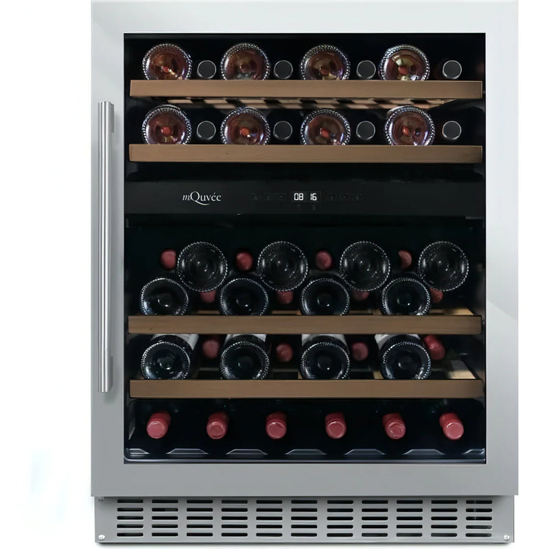 mQuvée - WineCave 700 60D Stainless Dual Zone Wine Fridge