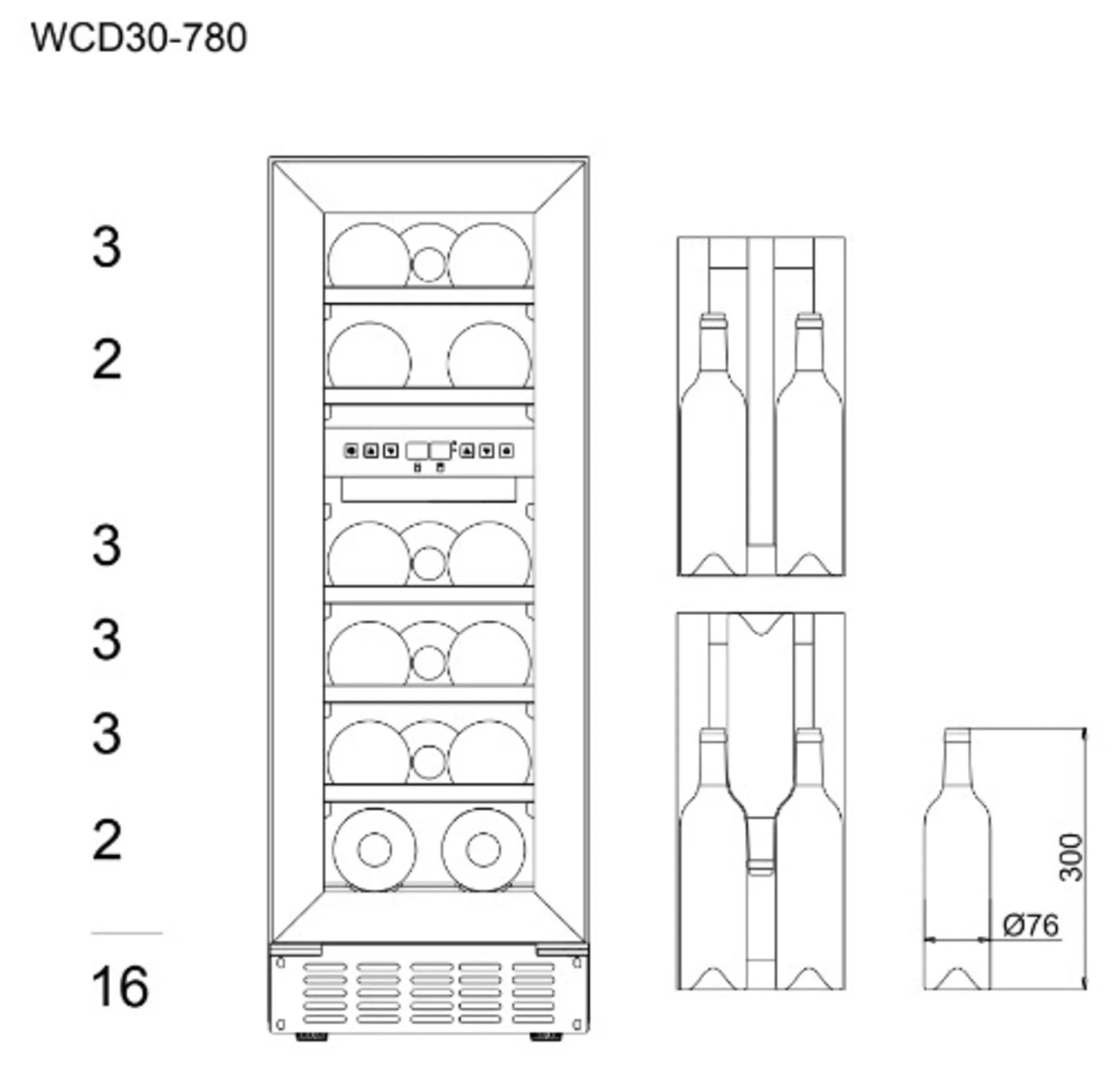 mQuvée - WineCave 780 30D Anthracite Black Dual Zone Wine Fridge