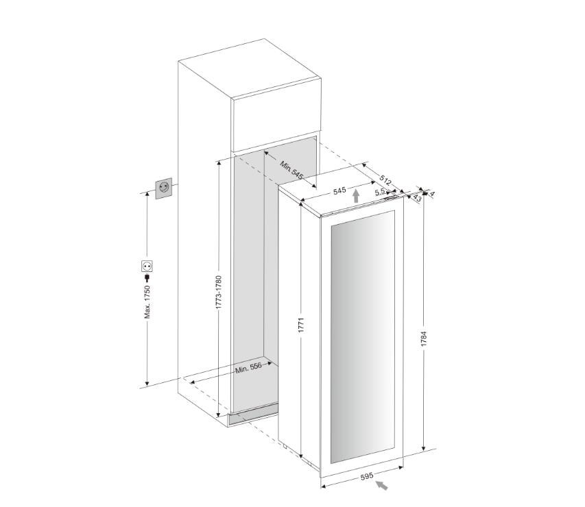 mQuvée - WineKeeper Exclusive 112D Push/Pull Wine Fridge