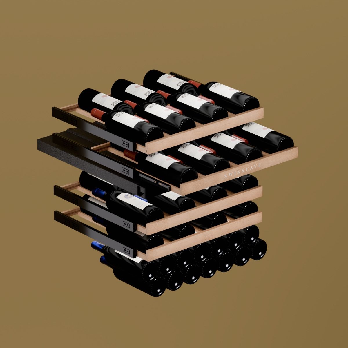 Swisscave WLB-160DF | 40-45 Bottle Dual Zone Wine Cooler