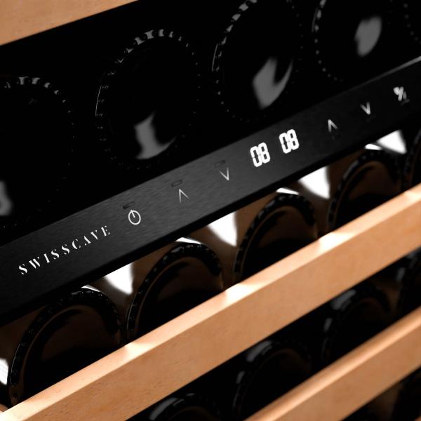 Swisscave - Premium Edition 68 Bottle Dual Zone Wine Fridge - WLB-320DF-BLACK