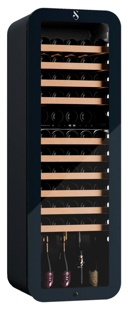 Swisscave - Classic Edition 83 Bottle Dual Zone Wine Fridge - WLB-320DF-BLACK