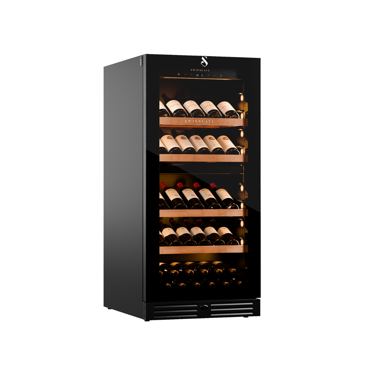 Swisscave - Premium Edition 93 Bottle Dual Zone Wine Cooler - WLB-360DFD-MIX