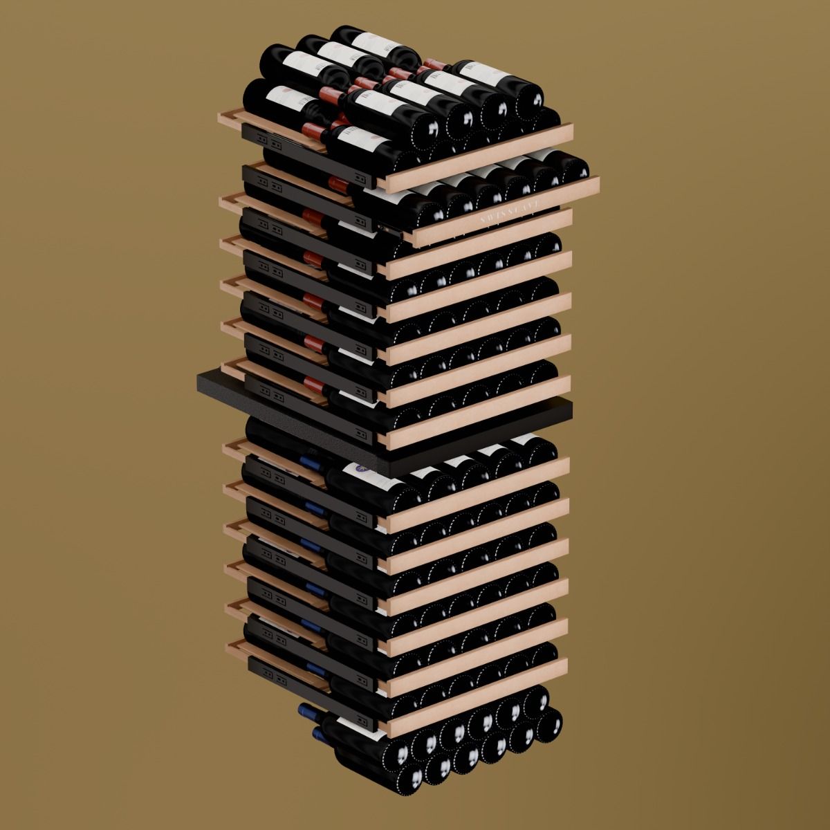 Swisscave - Premium Edition 152-164 Bottle Dual Zone Wine Cooler - WLB-460DF-MIX