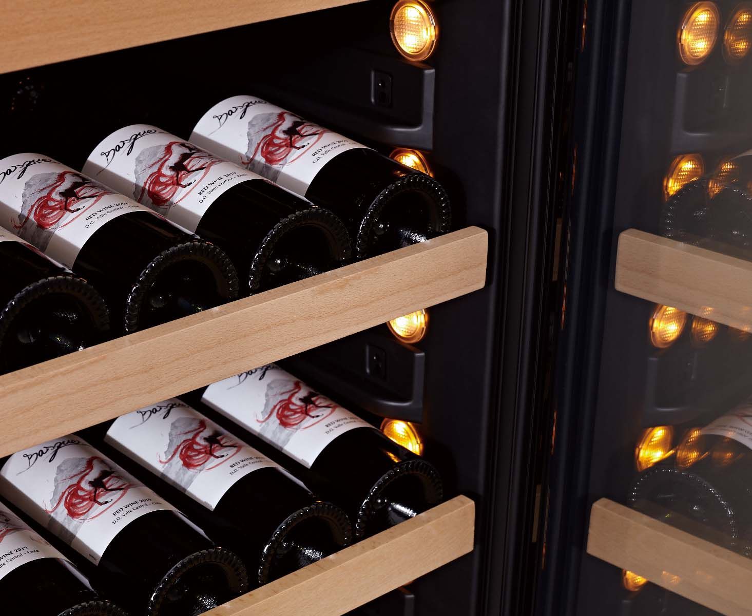 Swisscave - Premium Edition 93 Bottle Dual Zone Wine Cooler - WLB-360DFD-MIX
