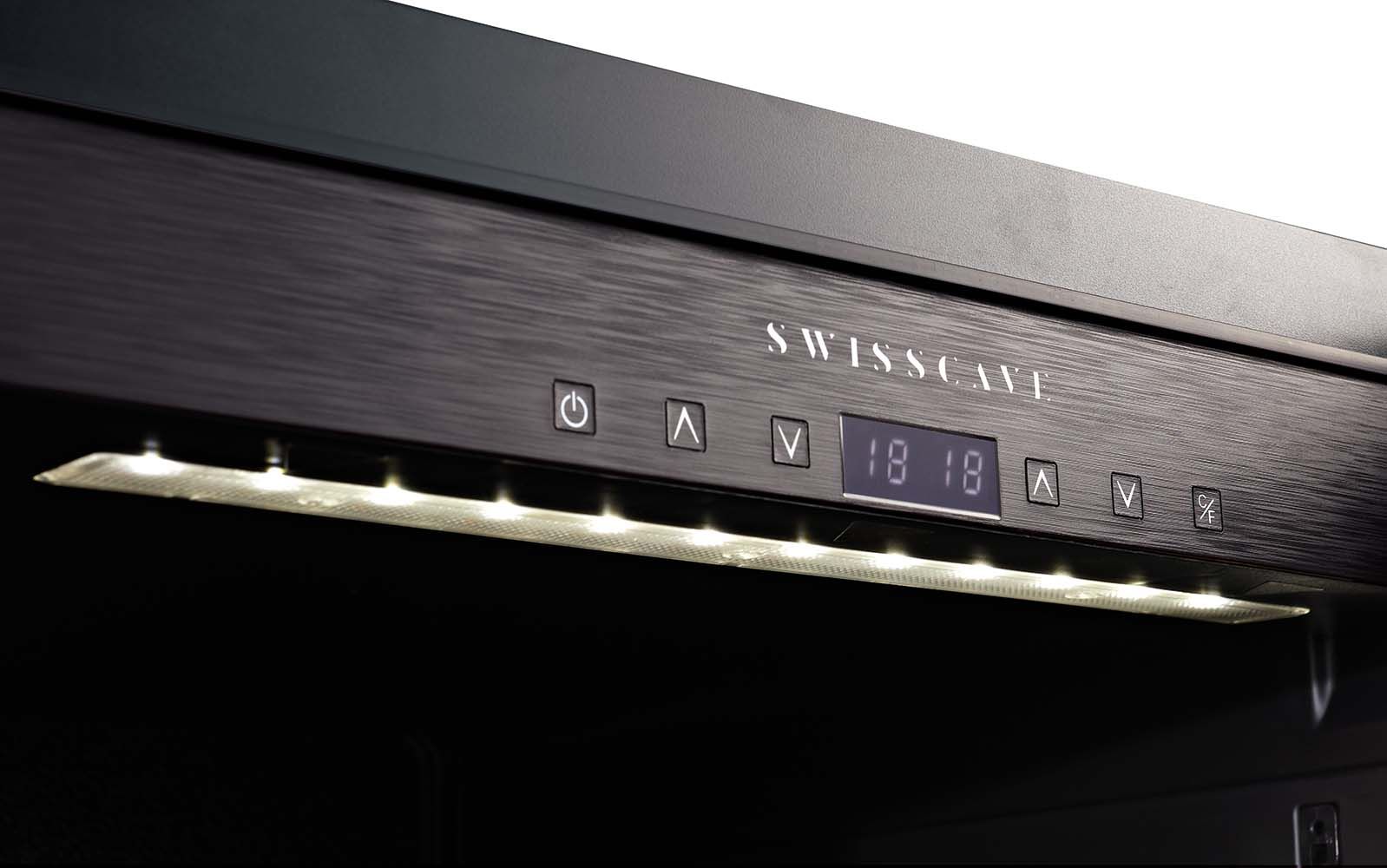 Swisscave - Premium Edition 93 Bottle Dual Zone Wine Cooler - WLB-360DFD-MIX
