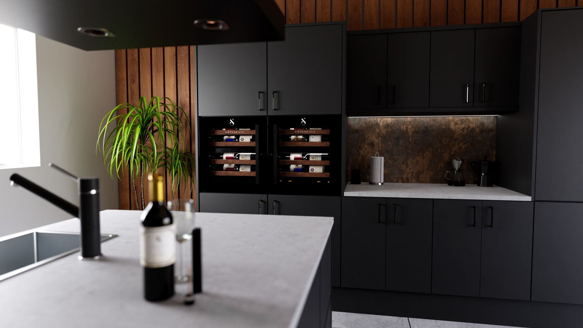 Swisscave - WIB-60DF - Kitchen Edition Dual Zone Wine Fridge