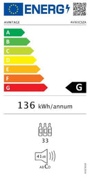 Avintage - 33 Bottle Single Zone Integrated Wine Cooler - AVI63CSZF