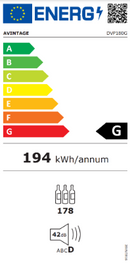Avintage - 178 Bottle Three Zone Freestanding Wine Cabinet - DVP180G