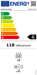 Dunavox - 19 Bottle Built-In Wine Cooler - DAUF-19.58B