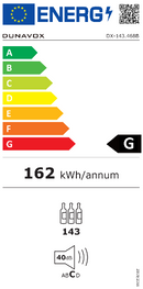 Dunavox Sera-143 DX-143.468SS - Single Zone Champagne Fridge