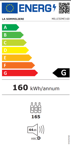 La Sommeliere - 160 Bottle Single Zone Wine Cabinet - MILLESIME160