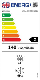 Liebherr - 18 Bottle Single Zone Integrated Wine Cooler - WKEes553