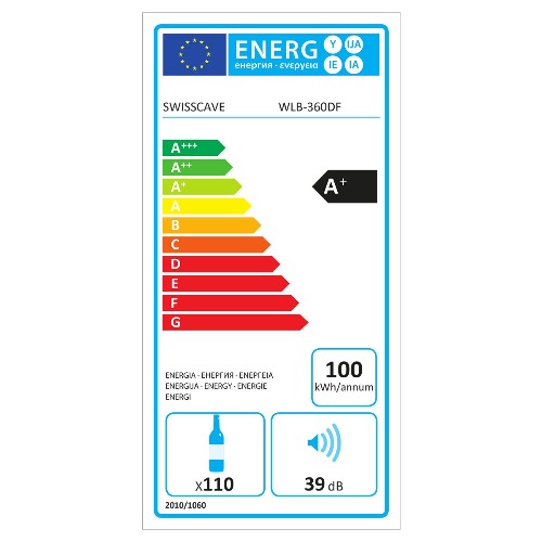 Swisscave Wine Cooler WLB-360DF Energy Rating