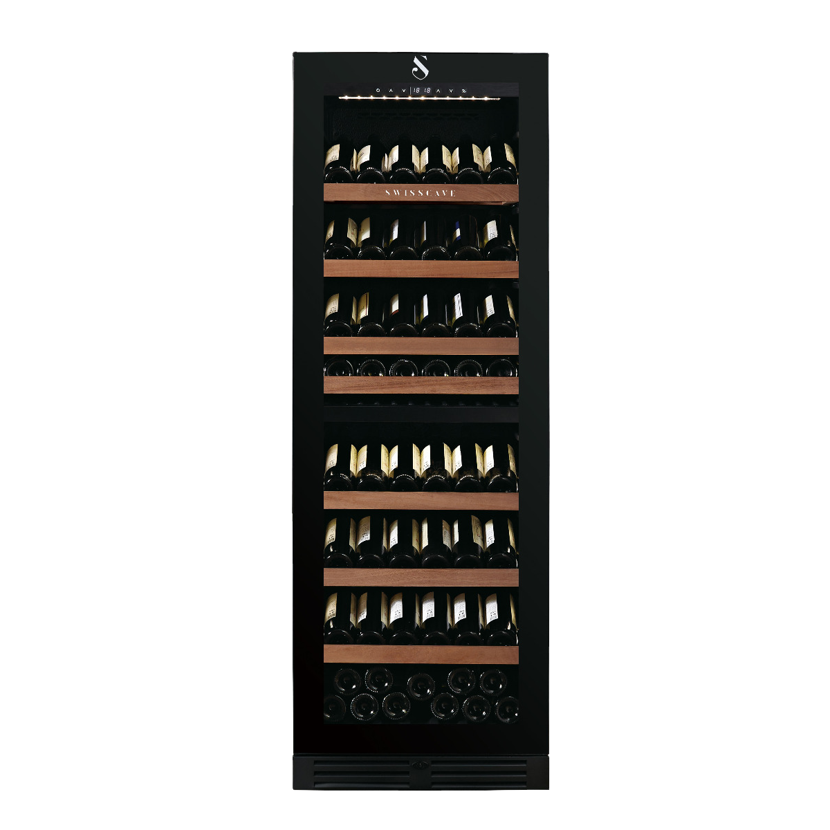 Swisscave - Luxury Edition MIX 163 Bottle Dual Zone Wine Cooler - WLB-460DFLD-MIX