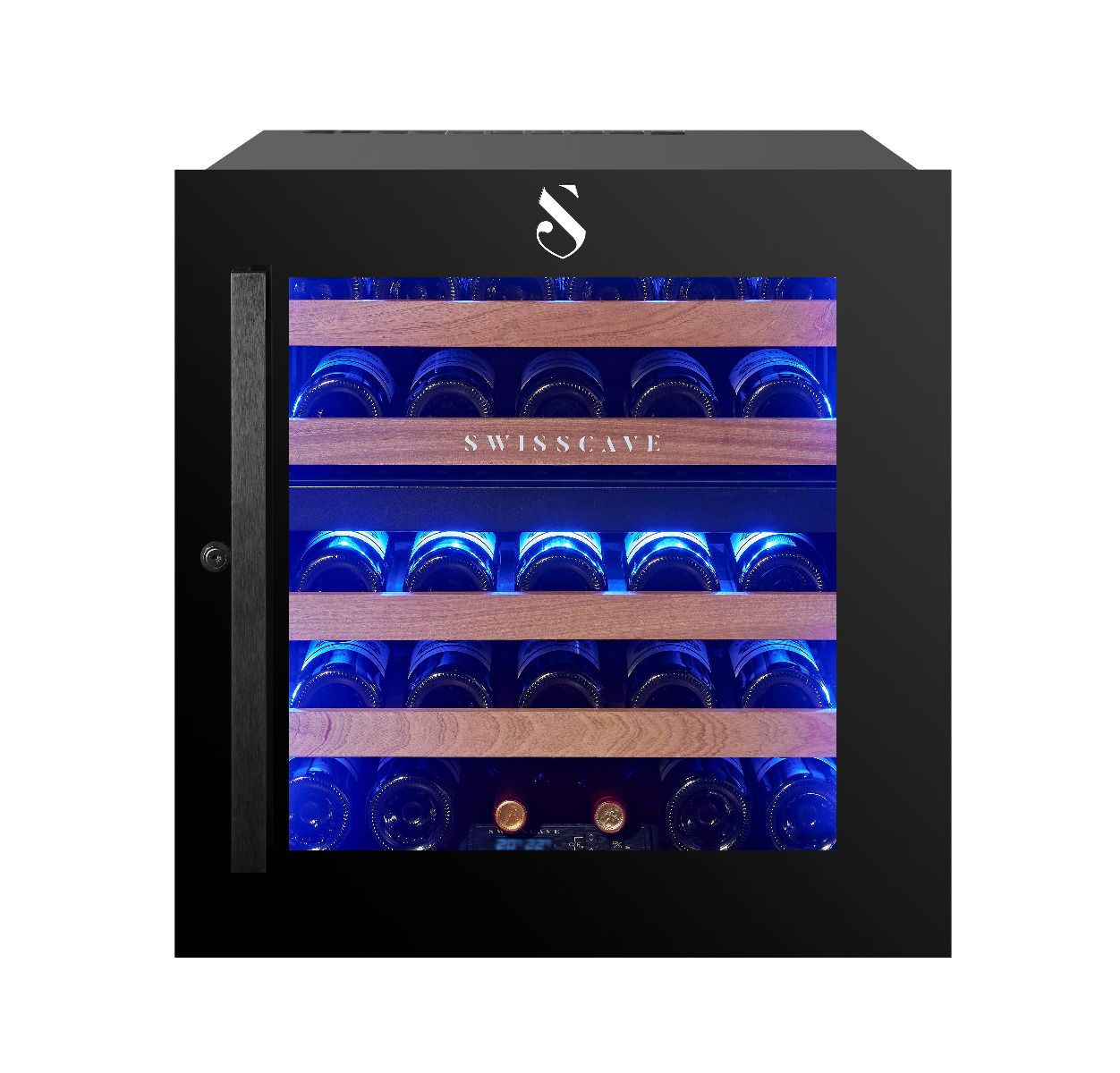 Swisscave - Premium Kitchen Integrated 29 Bottle Dual Zone Wine Cooler - WLI-90DF