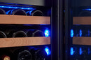 Swisscave - Premium Kitchen Integrated 42 Bottle Dual Zone Wine Cooler - WLI-160DF